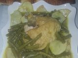 لوبيا خضراء بدجاج