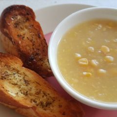 A picture of Garlic Butter Bread With Sweet Corn Dip.