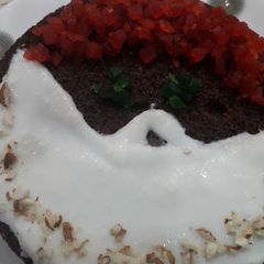 A picture of Santa cake.