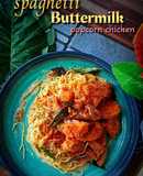 Spaghetti buttermilk With popcorn chicken