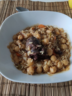 Una foto de Garbanzos con arroz