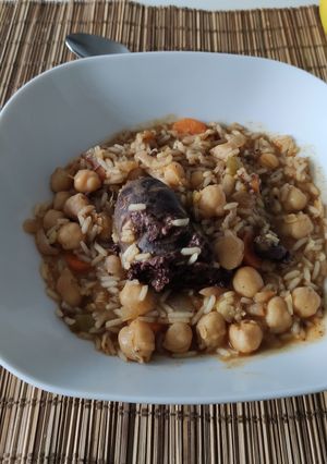 Una foto de Garbanzos con arroz