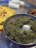 Makkai ka roti with sarso saag