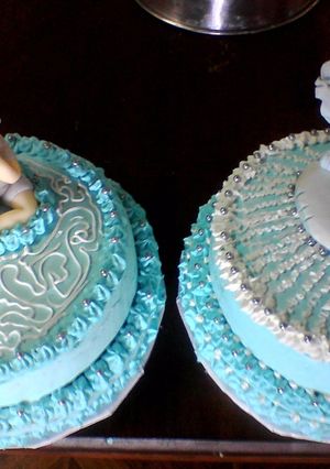Una foto de Torta de bautismo fácil