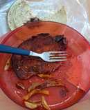 Chuletas ahumadas con papas