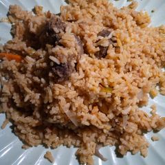 A picture of My mutton biryani rice😅.