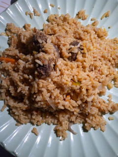 A picture of My mutton biryani rice😅.