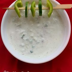 A picture of Cucumber - Bell pepper Raita.