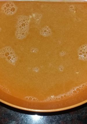 Una foto de Gelatina de jugo de naranja