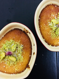 صورة لوصفة بسبوسة بالقشطة 🍰