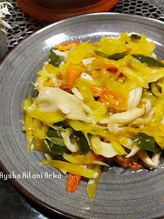 Foto resep Tumis sayur jamur pepaya muda