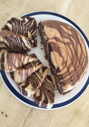 Foto resep Ogura Zebra Cake with Coconut Milk