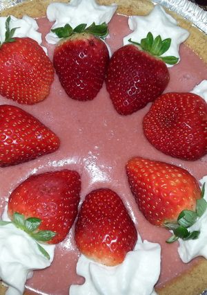 Una foto de Pay de fresas