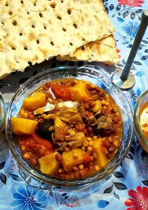 عکسی از دستور آبگوشت سنتی شبنم پز