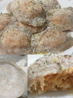 Una foto de Pastas rellenas caseritas (sin huevo, con masa al pimentón)