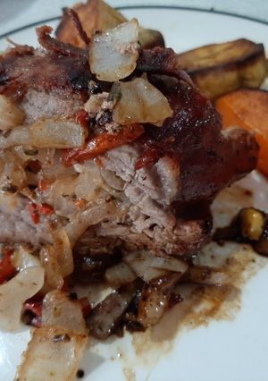 Una foto de Lomo mechado al horno sin sal y riquísimo