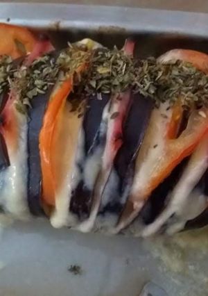 Una foto de Berenjena al horno con queso