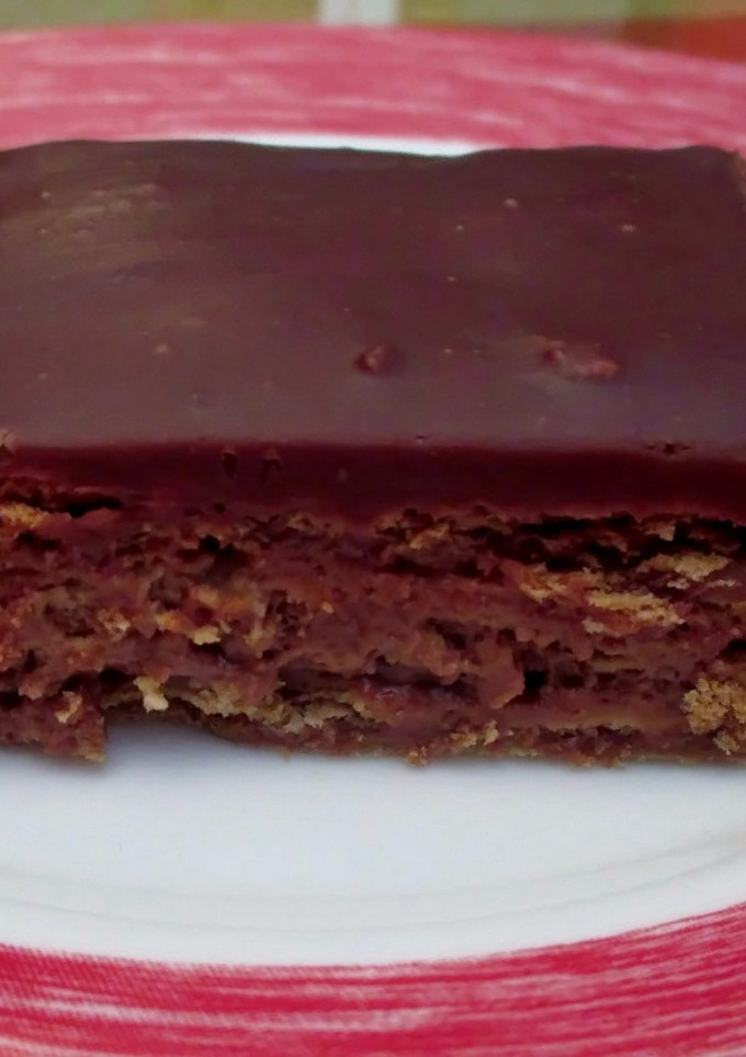 Una foto de Tarta de chocolate con galletas