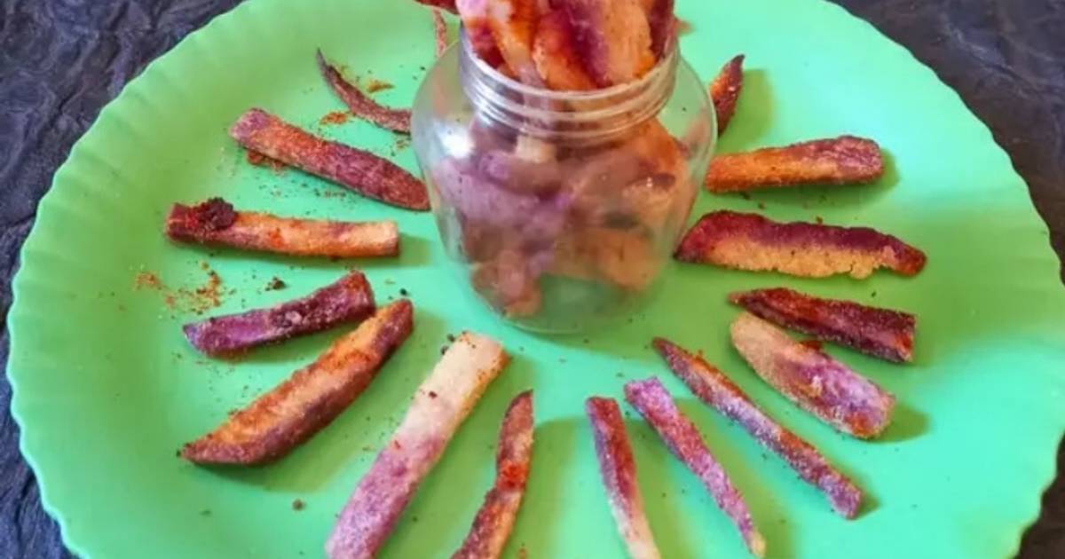 Purple Sweet potato chips Recipe by Ankita Tank Parmar Cookpad