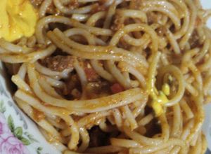 Una foto de Carne molida al estilo Leddy (Tallarines)