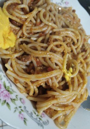 Una foto de Carne molida al estilo Leddy (Tallarines)