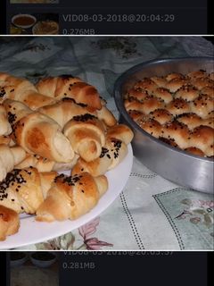 صورة لوصفة كروسان وخلية النحل بالعجينة القطنية