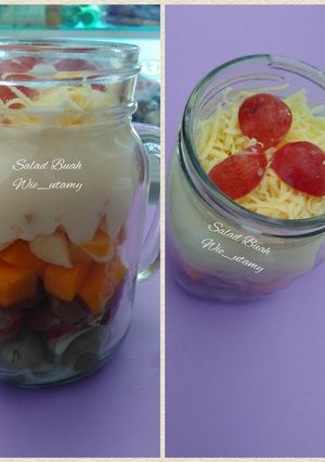 Foto resep Fruit Salad in Jar / Salad Buah Keju