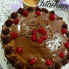 A picture of Death by chocolate cake.