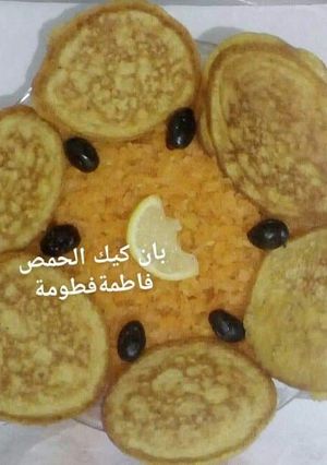 صورة لوصفة بان كيك بالحمص