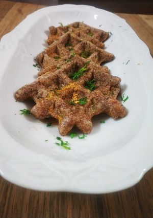 A picture of Ragi Savoury Waffle.