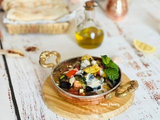 فته الفول الرهيبه بالدقه وخلطه الخضراوات