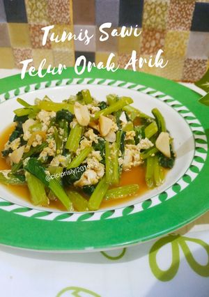 Foto resep Tumis Sawi Telur Orak Arik