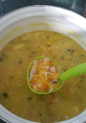 Foto resep Sup jagung vegetarian