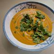 Kumara and carrot lentil curry soup