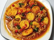 Gambar tumis jamur enoki