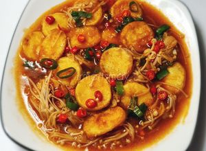 Foto resep 440. Tumis Tofu Jamur Enoki