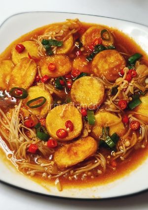 Foto resep 440. Tumis Tofu Jamur Enoki