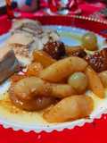 Poularde rôtie aux fruits d'hiver caramélisés