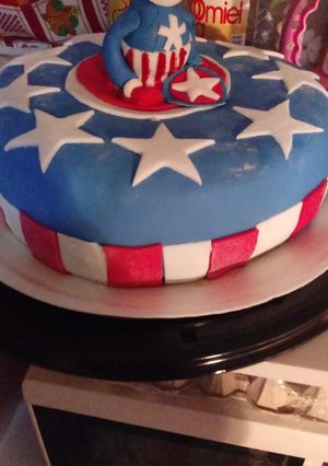Una foto de Torta del capitan america