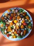 Ensalada templada y otoñal de tofu