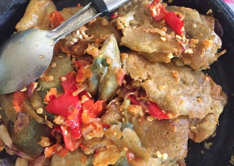 Langkah Mudah untuk Menyiapkan Terong krispi geprek yang Enak