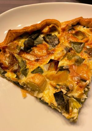 Une photo de Tarte poireaux chèvre