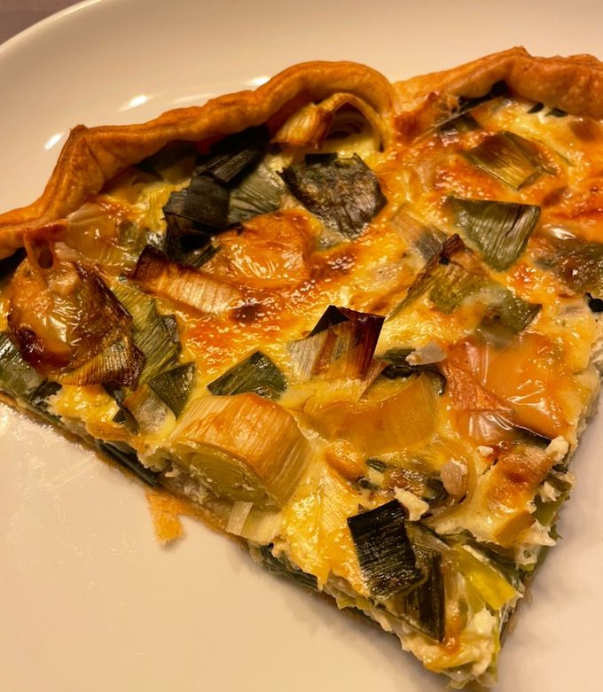 Une photo de Tarte poireaux chèvre