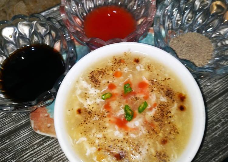 Recipe of Perfect Chicken corn soup 🍲