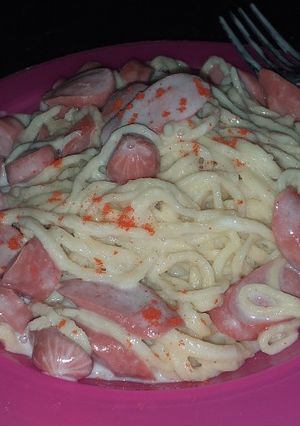Una foto de Fideos con salsa