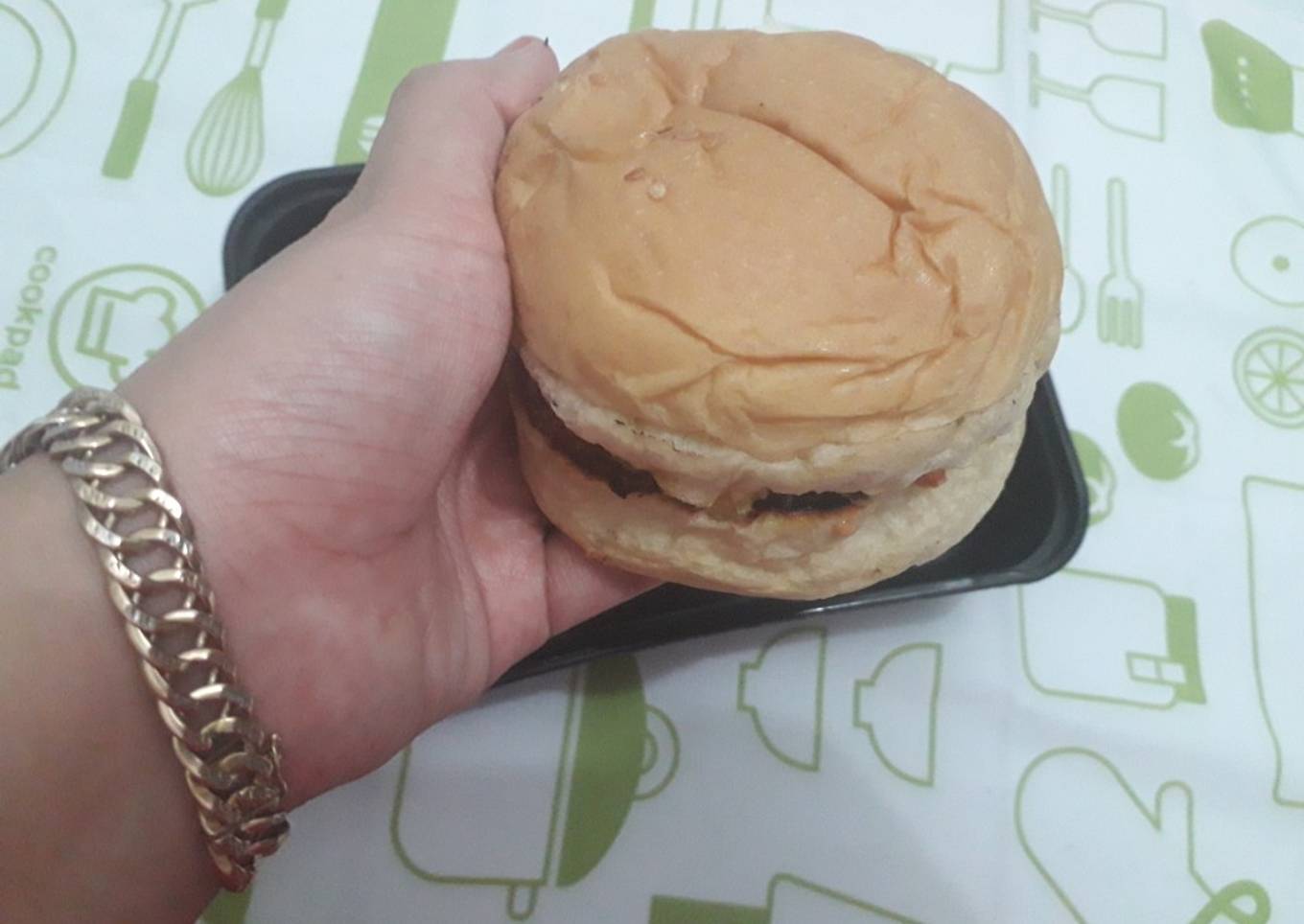 Burger salmon endol simpel