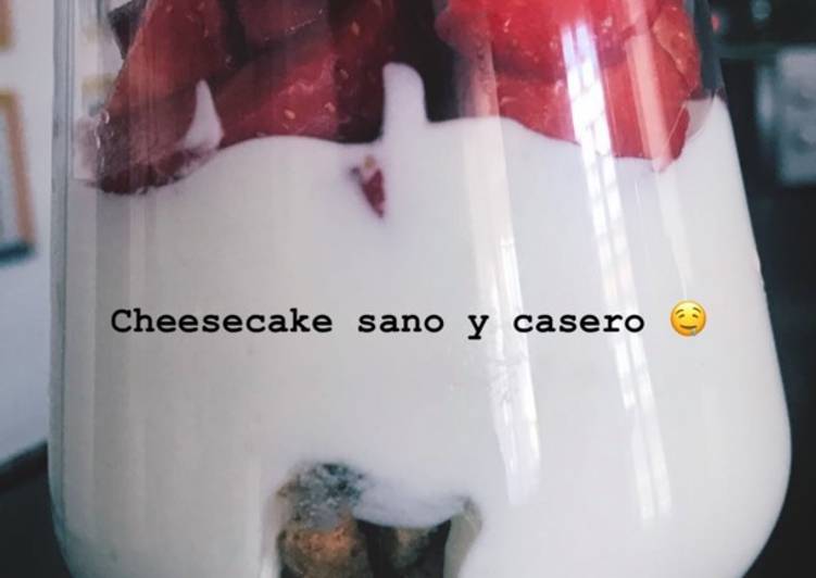 Cheesecake casero, fácil, rápido y sano!!! 🌝