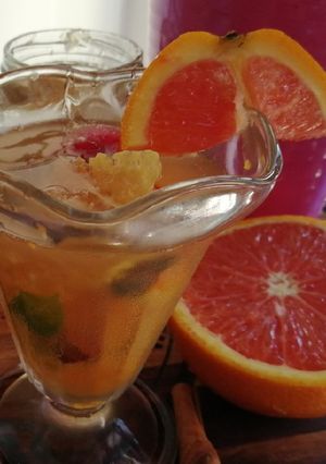 Une photo de Orangeade cannelle miel eau de fleur d'oranger