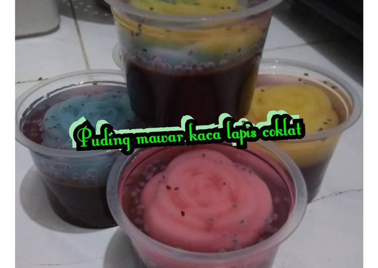 Puding Mawar Kaca Lapis Coklat (57)