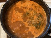 A picture of leftover mushroom soup